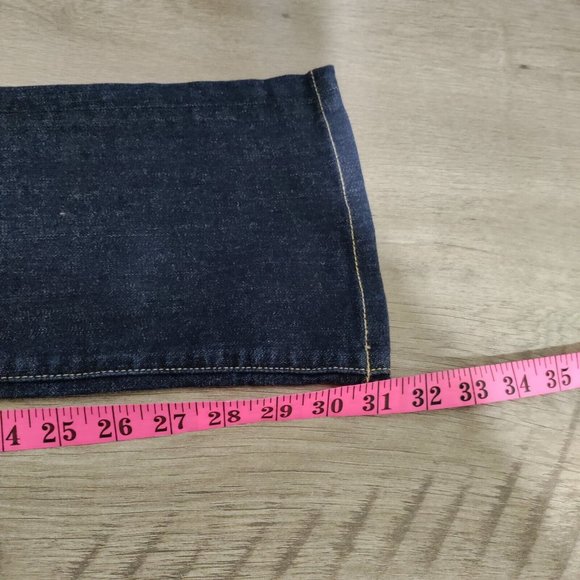 Paige Manhattan Jeans Women Size 28 Blue Slim Bootcut Dark Wash - Picture 7 of 8
